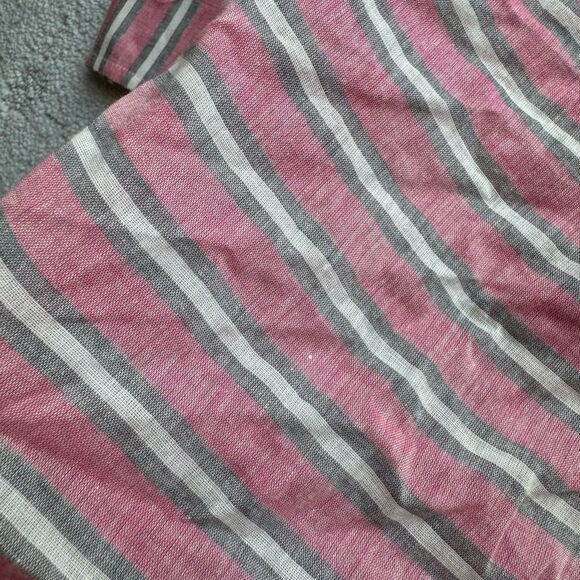 Elie baleh button down shirt for boys. Red Striped lightweight cotton sz3 - Picture 6 of 6